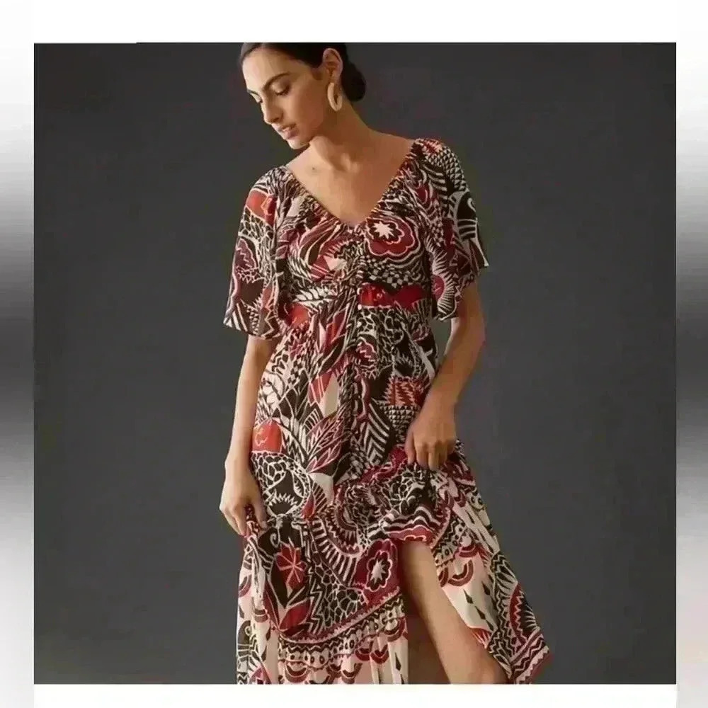 NWT Anthropologie Tiered Maxi Dress - Picture 2 of 6
